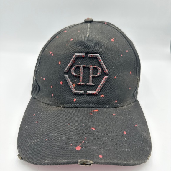 Philipp Plein Hat Limited Edition Switzerland Paint Splatter Cap PAAA UAC0057